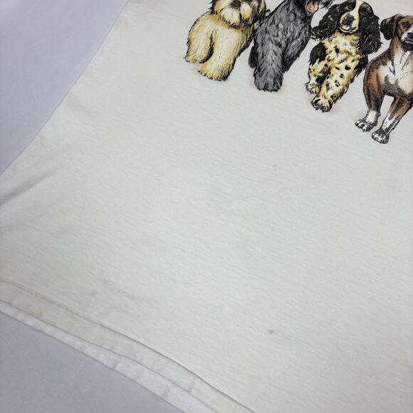 Vintage Dog Double Sided T Shirt Men's Large Dog Puppy Butts Animal - Picture 11 of 12